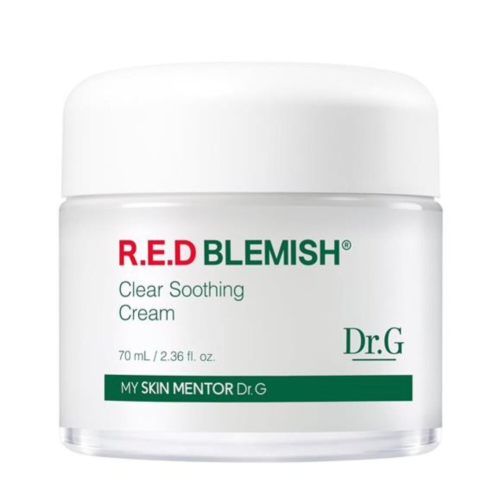 Dr.G Red Blemish Clear Soothing Cream, 70ml - Moisturizing Recovery Cream for